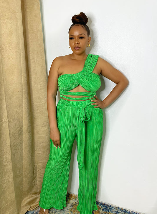 Chic Green Two Piece Set